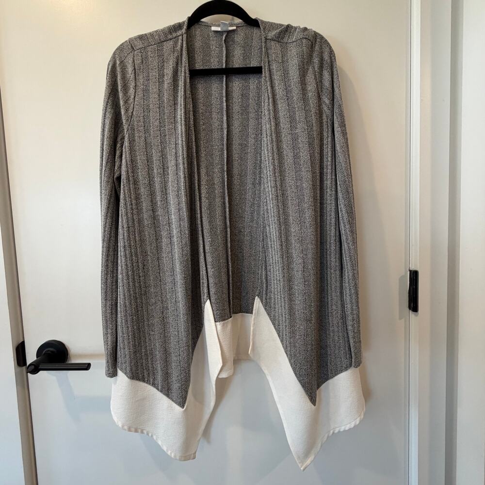 Bar III Open Draped Cardigan Womens Medium Lightweight Quiet Luxury